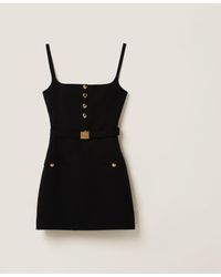 Miu Miu - Grain De Poudre Mini-dress - Lyst