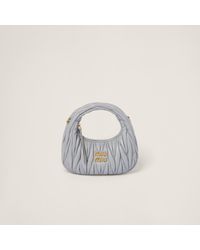 Miu Miu - Wander Matelassé Nappa Leather Hobo Mini-Bag - Lyst