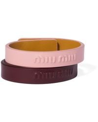 Miu Miu - Leather Bracelets - Lyst