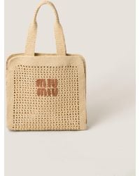 Miu Miu - Logo-Patch Crochet Bag - Lyst