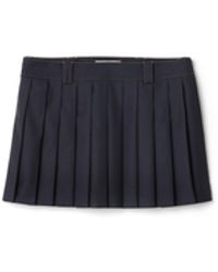 Miu Miu - Pleated Batavia Miniskirt - Lyst