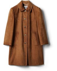 Miu Miu - Waxed Suede Coat - Lyst