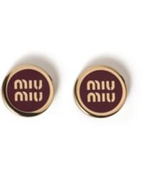 Miu Miu - Enameled Metal Earrings - Lyst