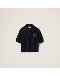 Miu Miu - Cashmere Knit Polo Shirt - Lyst
