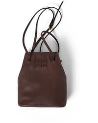 Miu Miu - Nappa-Leather Mini Bag - Lyst