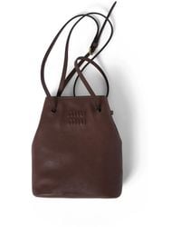 Miu Miu - Nappa-Leather Mini Bag - Lyst