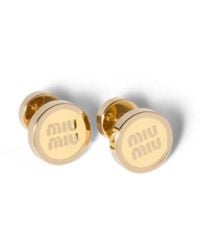 Miu Miu - Enameled Metal Earrings - Lyst