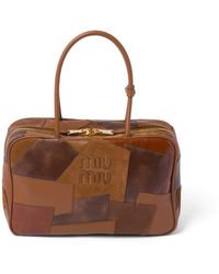 Miu Miu - Leather Patchwork Beau Bag - Lyst