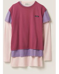 Miu Miu - Set Of 3 Jersey T-Shirts - Lyst
