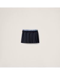 Miu Miu - Pleated Mini Skirt - Lyst