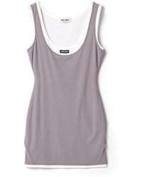 Miu Miu - Stretch Jersey Mini-Dress - Lyst