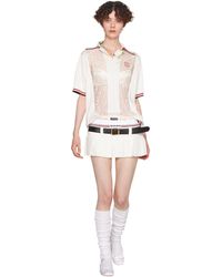Veste oversize en coton Femme Vêtements Articles de lingerie Soutiens-gorge Coton Miu Miu en coloris Neutre 