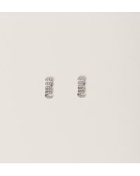 Miu Miu - Metal Earrings With Crystals - Lyst
