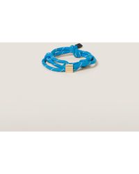 Miu Miu - Cord And Nylon Bracelet - Lyst
