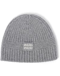 Miu Miu - Wool And Cashmere Beanie - Lyst
