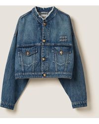 Miu Miu - Denim Blouson Jacket - Lyst