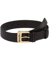 Miu Miu - Nappa Leather Belt - Lyst