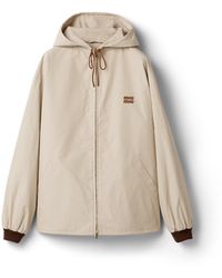 Miu Miu - Single-Breasted Panama Cotton Caban Jacket - Lyst