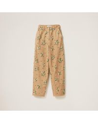Miu Miu - Garment-Dyed Gabardine Pants - Lyst