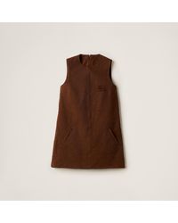 Miu Miu - Garment-dyed Gabardine Mini-dress - Lyst
