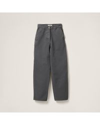Miu Miu - Garment-Dyed Gabardine Pants - Lyst
