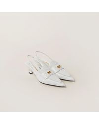 Miu Miu - Leather Penny Loafers With Heel - Lyst