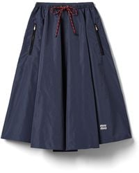 Miu Miu - Technical Fabric Skirt - Lyst