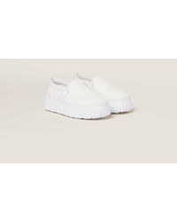 Miu Miu - Washed Cotton Drill Sneakers - Lyst