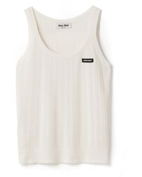 Miu Miu - Cashmere And Silk Tank Top - Lyst
