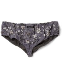 Miu Miu - Embroidered Duchesse Panty - Lyst