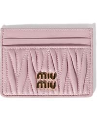 Miu Miu - Matelassé Nappa Leather Card Holder - Lyst