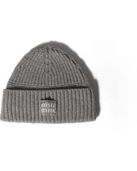 Miu Miu - Wool And Cashmere Beanie - Lyst