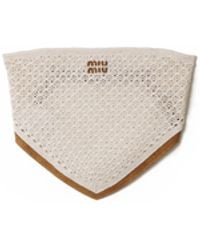 Miu Miu - Cotton And Suede Bandana Top - Lyst