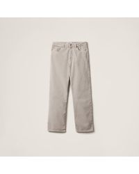 Miu Miu - Garment-Dyed Corduroy Pants - Lyst