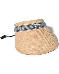 Miu Miu - Rafia Visor - Lyst