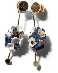 Miu Miu - Metal And Leather Earrings - Lyst