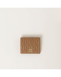 Miu Miu - Small Matelassé Nappa Leather Wallet - Lyst