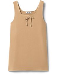 Miu Miu - Waxed Double Wool Dress - Lyst