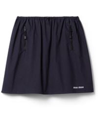 Miu Miu - Washed Gabardine Skirt - Lyst