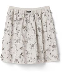 Miu Miu - Embroidered Duchesse Skirt - Lyst