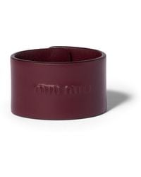 Miu Miu - Leather Bracelet - Lyst