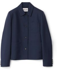 Miu Miu - Single-Breasted Kid Mohair Jacket - Lyst