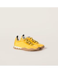 Miu Miu - Tyre Technical Fabric And Suede Sneakers - Lyst
