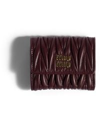 Miu Miu - Matelassé Nappa Leather Small Wallet - Lyst