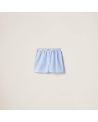 Miu Miu - Striped Cotton Boxer Shorts - Lyst