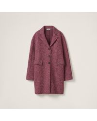 Miu Miu - Wool And Cotton Coat - Lyst