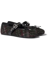 Miu Miu - Plaid Tweed Ballerinas - Lyst
