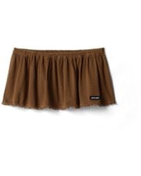 Miu Miu - Garment-Dyed Cotton Miniskirt - Lyst