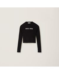 Miu Miu - Viscose Sweater - Lyst