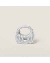 Miu Miu - Wander Matelassé Nappa Leather Hobo Mini-bag - Lyst